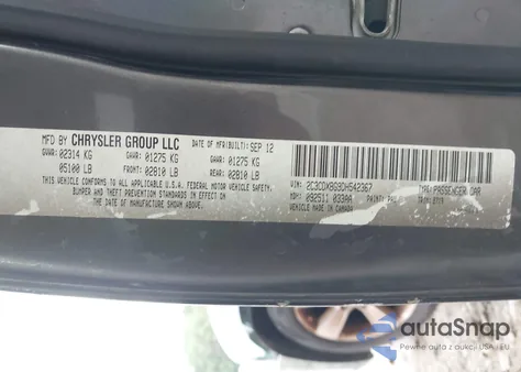 2013 Dodge Charger Se из США, поврежденный, VIN 2C3CDXBG9DH542367